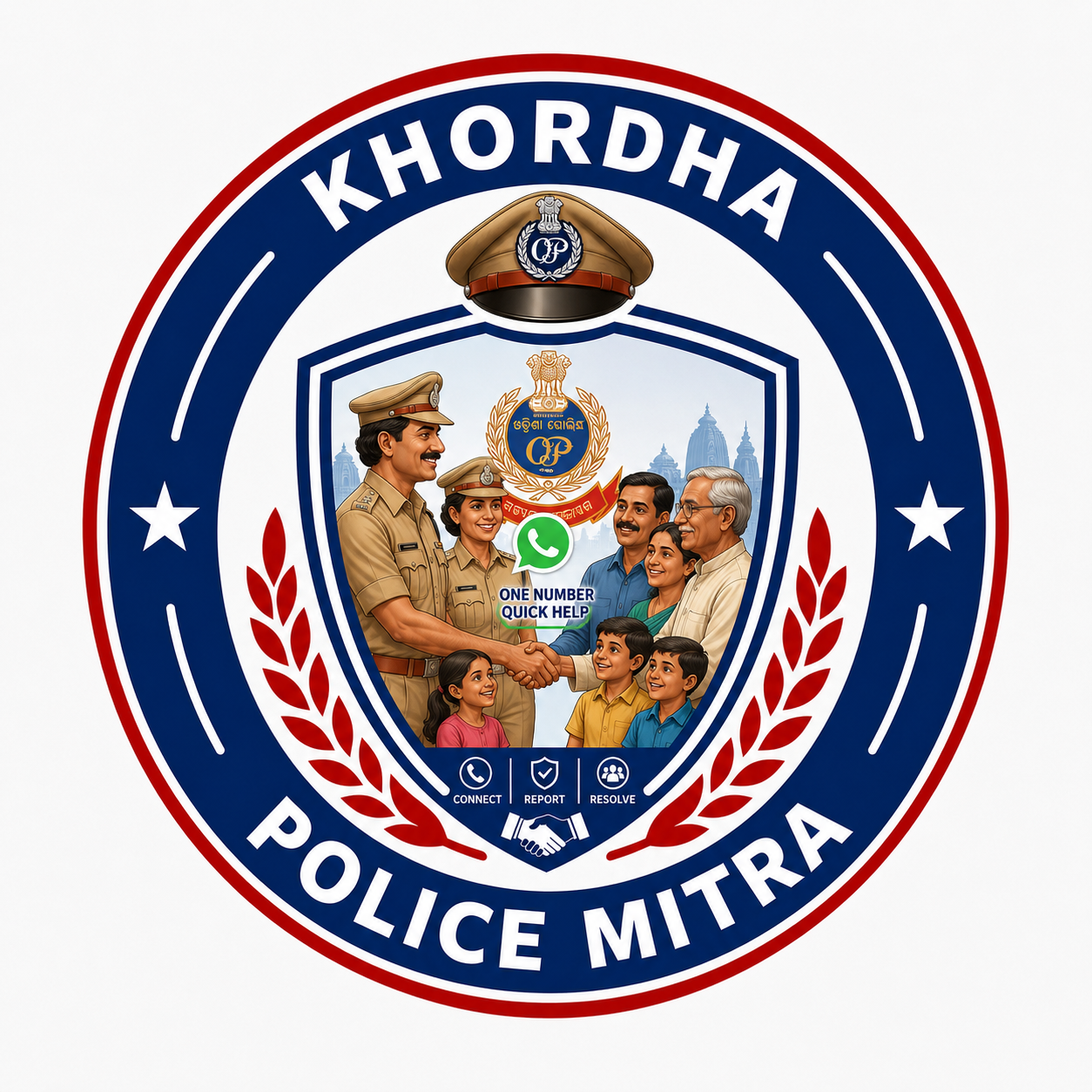 Khordha Police Mitra Logo